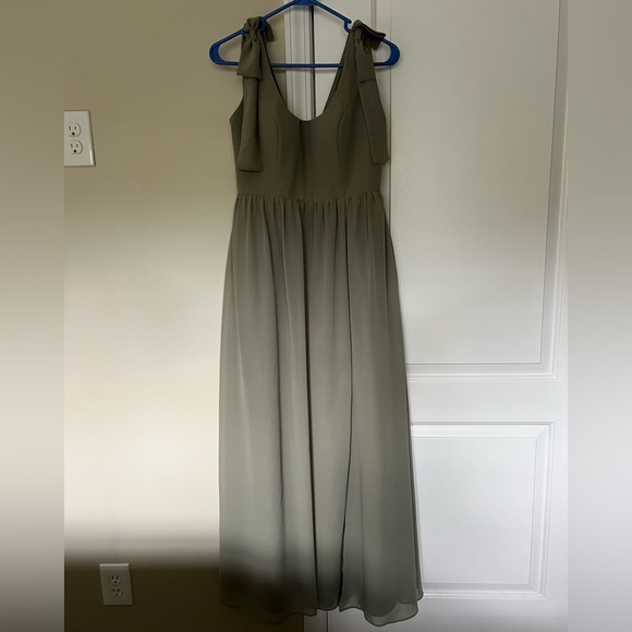 Revelry Dresses & Skirts - Revelry Bridesmaid Dress - Petite Maxi Silver Sage Size 6